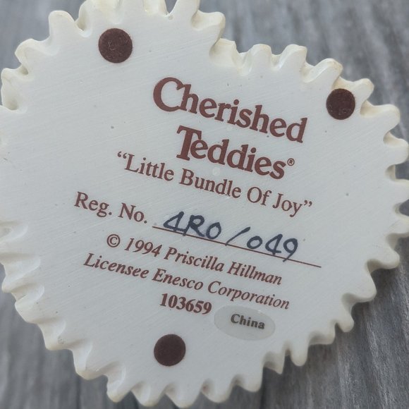 Cherished Teddies "Little Bundle of Joy" MIB 1994 - Picture 4 of 6